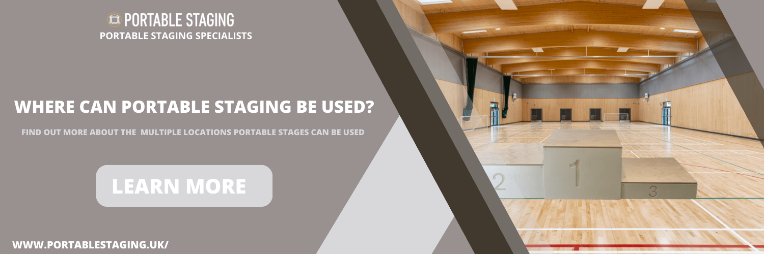 where can portable staging be used?